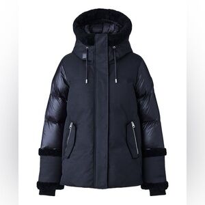 Mackage Cyrah Arctic Twill & Shearling Jacket Black Women’s Size XS